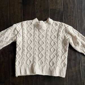Creme Fall Knit Sweater
